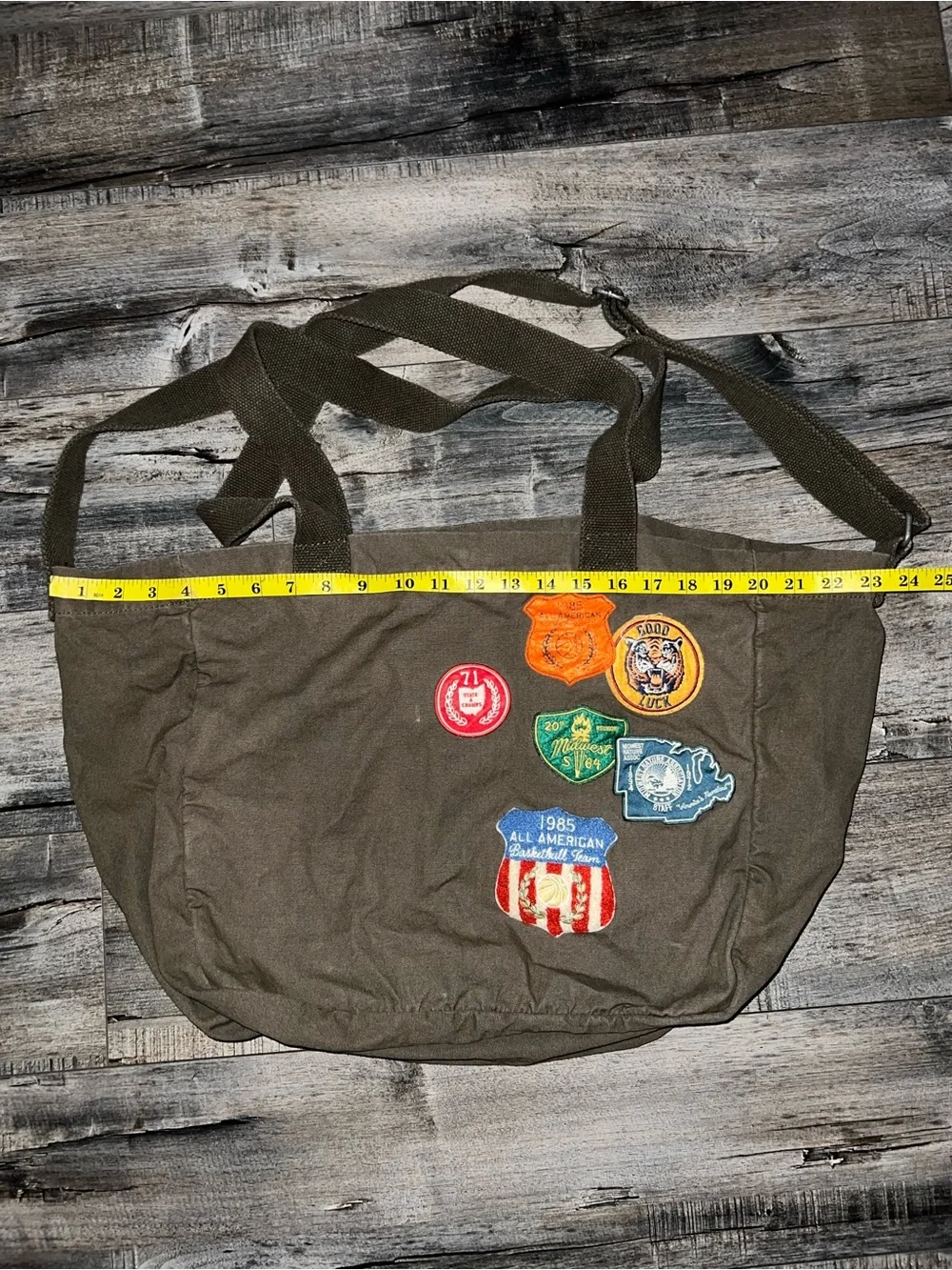 Midwest Kids x Hollister Tote Bag Canvas Patches Green 2023